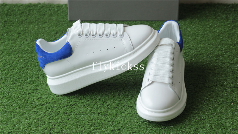 Alexander McQueen Oversized Sneaker White Blue Suede